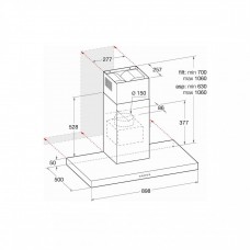 Hota decorativa Hotpoint Ariston HNB 9.7 LBI X/HA 90cm